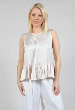 Satin Vest Top in Pink