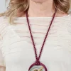 Saturne Necklace in Purple/Celadon