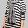 Scarf in Almost Black and Beige