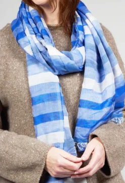 Scarf in Blue Stripe