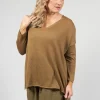 Scollo V Jumper in Khaki