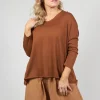 Scollo V Jumper in Pottery