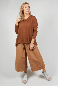Scollo V Jumper in Pottery