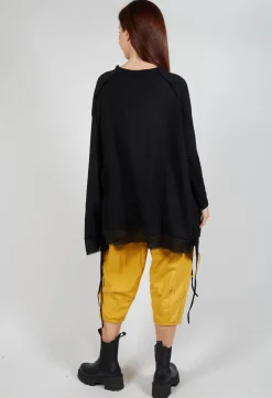 Scrible Print Tunic in Yellow and Black