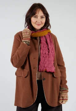 Sea Wool Scarf in Apricot Orchid