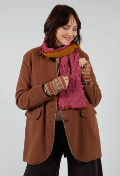 Sea Wool Scarf in Apricot Orchid