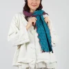 Sea Wool Scarf in Iris Turquoise