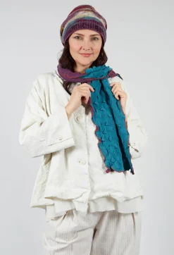 Sea Wool Scarf in Iris Turquoise