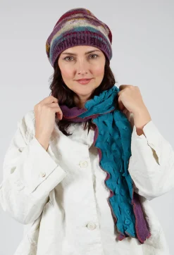Sea Wool Scarf in Iris Turquoise