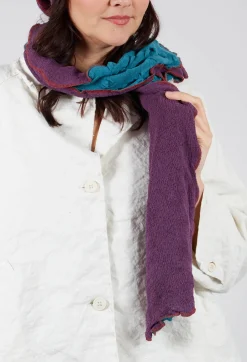 Sea Wool Scarf in Iris Turquoise