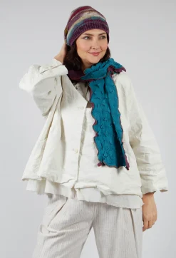 Sea Wool Scarf in Iris Turquoise