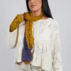 Sea Wool Scarf in Periwinkle Mustard