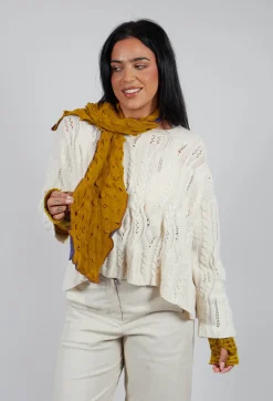 Sea Wool Scarf in Periwinkle Mustard
