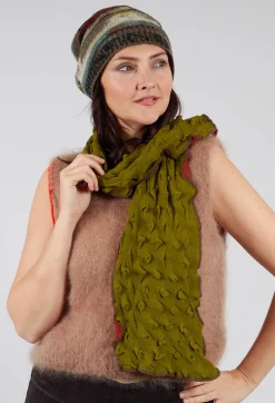 Sea Wool Scarf in Rust Olive