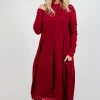 Seam Detail Dress in Sunset Cardinal