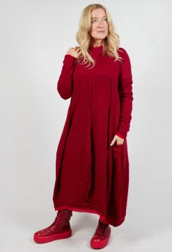 Seam Detail Dress in Sunset Cardinal