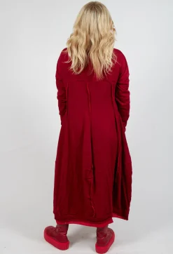 Seam Detail Dress in Sunset Cardinal
