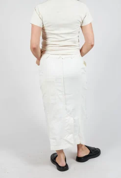 Seam Maxi Skirt in Black Paint