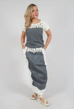 Seam Maxi Skirt in in Asteroid Paint