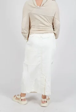 Seam Maxi Skirt in in Starwhite Paint