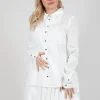 Semi Sheer Shirt in Starwhite