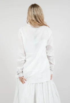 Semi Sheer Shirt in Starwhite