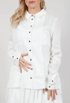 Semi Sheer Shirt in Starwhite