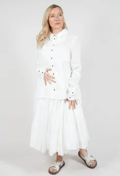 Semi Sheer Shirt in Starwhite