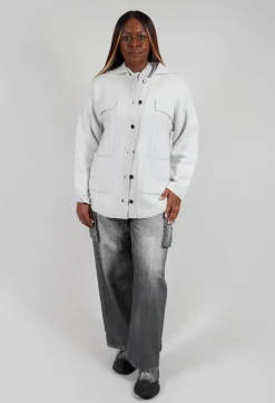 Semi-Sheer Blouse in Light Grey