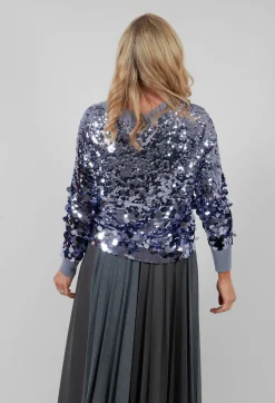 Sequin Cardigan in Lilac Breeze