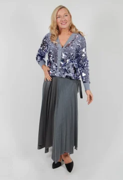 Sequin Cardigan in Lilac Breeze