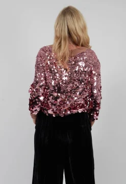 Sequin Cardigan in Woodrose