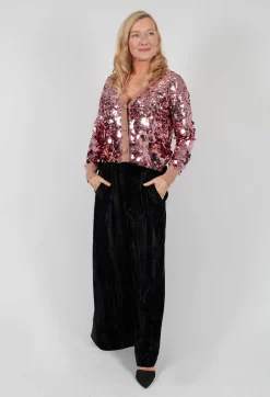 Sequin Cardigan in Woodrose