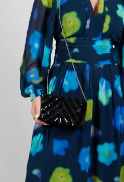 Sequin Clutch Bag in Noir