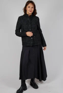 Sequin Jacket in Charcoal
