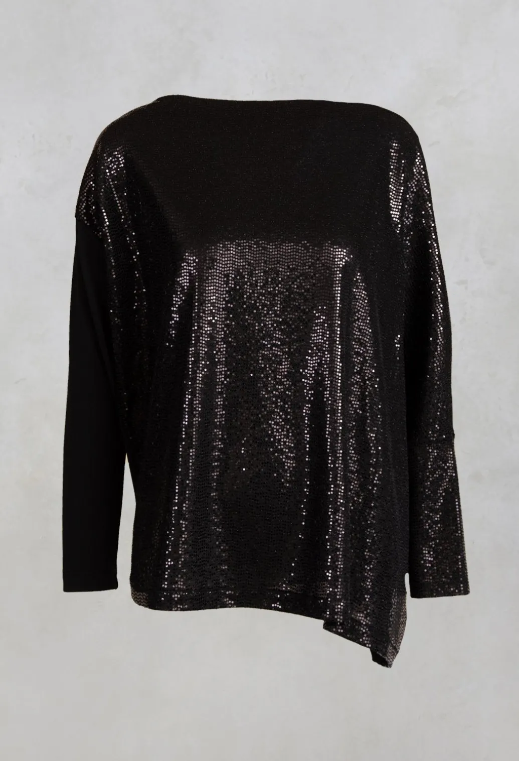 Sequin Top Shirt Utek in Black