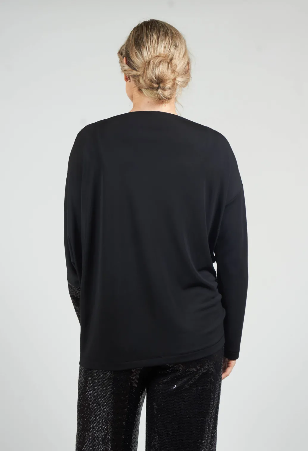 Sequin Top Shirt Utek in Black