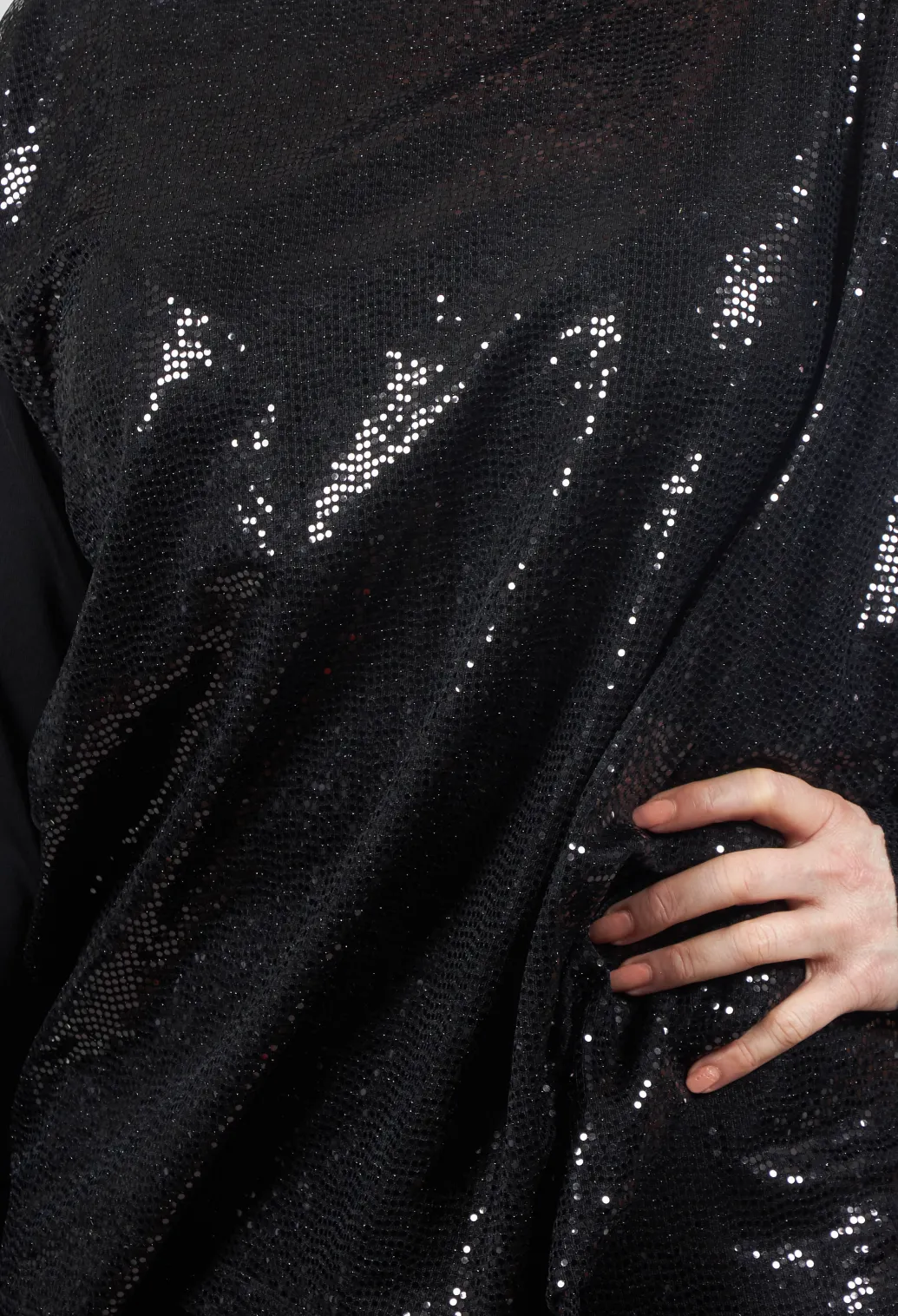 Sequin Top Shirt Utek in Black