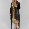 Sequin Waterfall Cardigan in Black