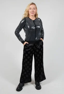 Sequined Cardigan in Black