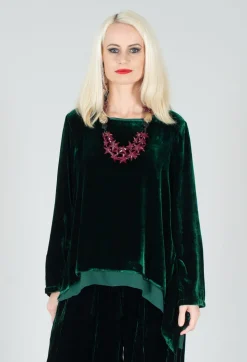Sevda Top in Bottle Green