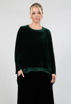 Sevda Top in Bottle Green