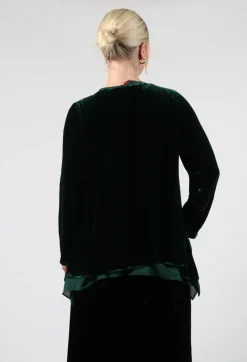 Sevda Top in Bottle Green