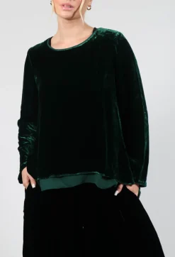 Sevda Top in Bottle Green