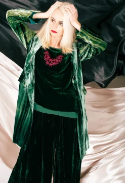 Sevda Top in Bottle Green