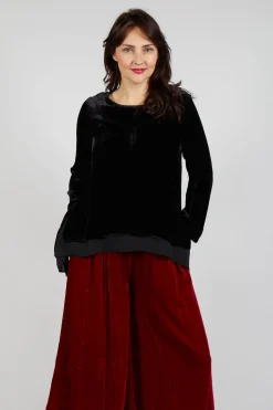 Sevda Top in Chiffon Black