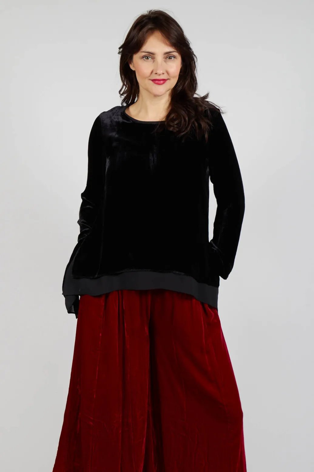 Sevda Top in Chiffon Black