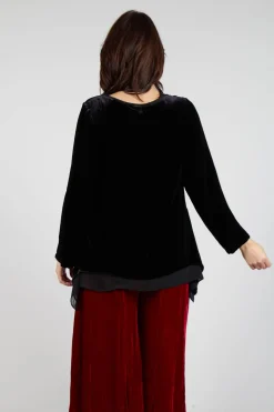 Sevda Top in Chiffon Black