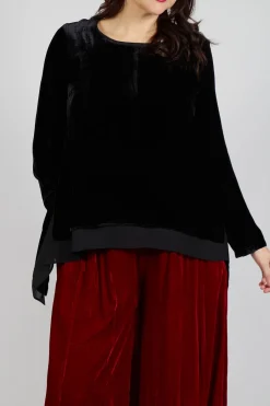 Sevda Top in Chiffon Black