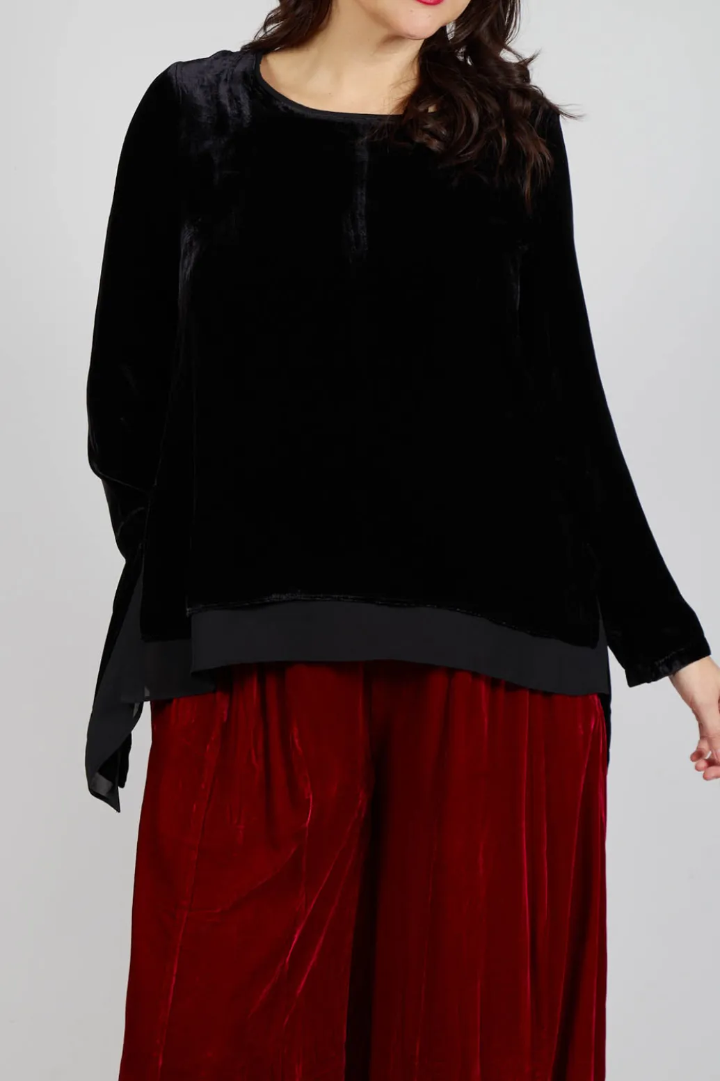 Sevda Top in Chiffon Black